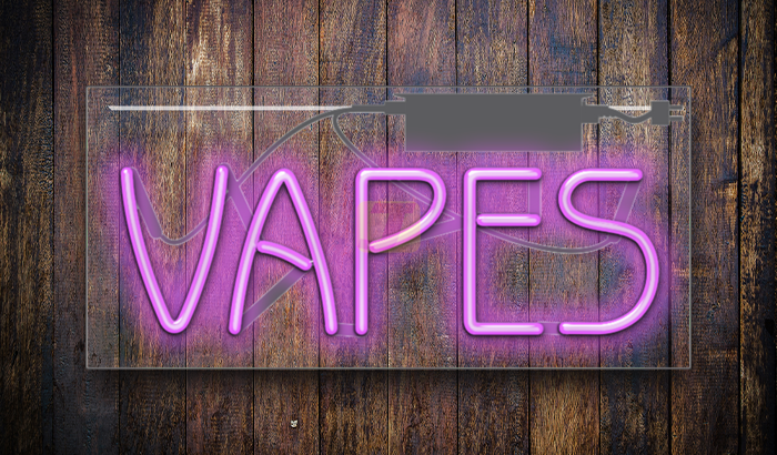 Small Vapes Neon Sign