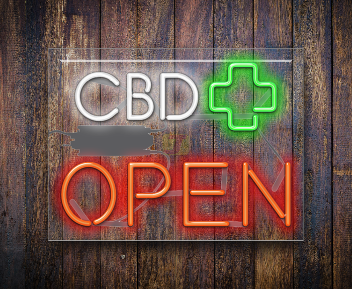Small CBD Open Neon Sign