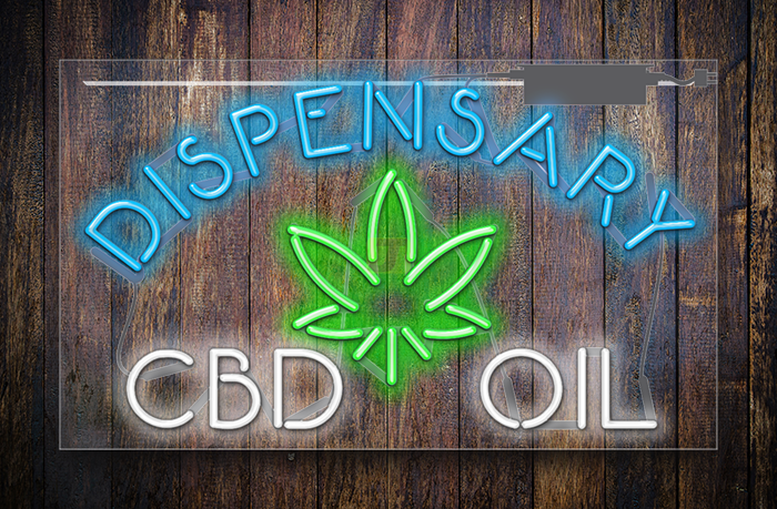 XL Dispensary CBD Oil Neon Sign