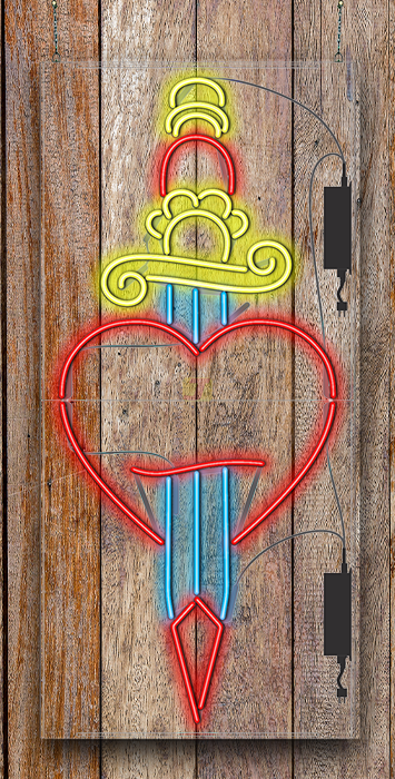 Heart & Dagger Neon Sign