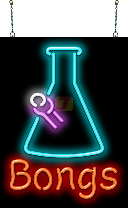 Bongs Neon Sign with Graphic