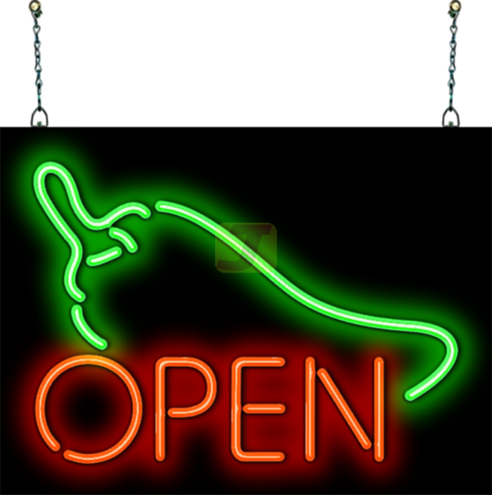Pepper Open Neon Sign