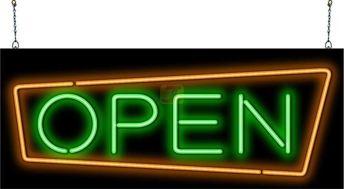 Retro Open Super Sized Neon Sign