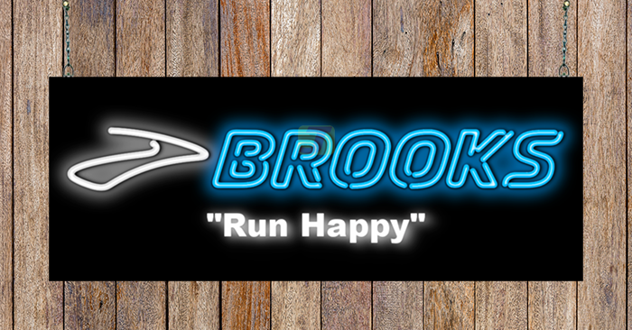 Brooks Run Happy Neon Sign