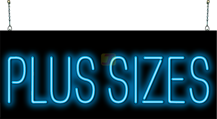 Plus Sizes Neon Sign
