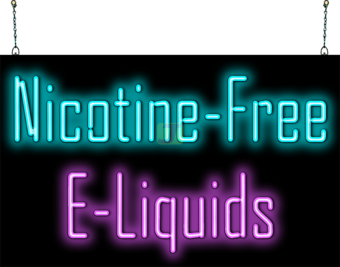 Nicotine-Free E-Liquids Neon Sign