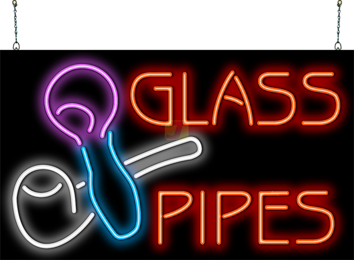 Glass Pipes XL Neon Sign