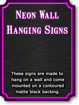 Wall Hanging Stock Neon Signs
