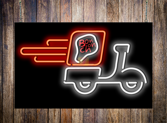 Moped Graphic Neon Sign