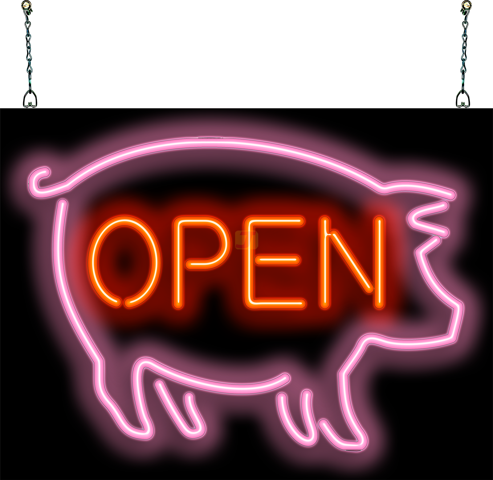 Pig Open Neon Sign