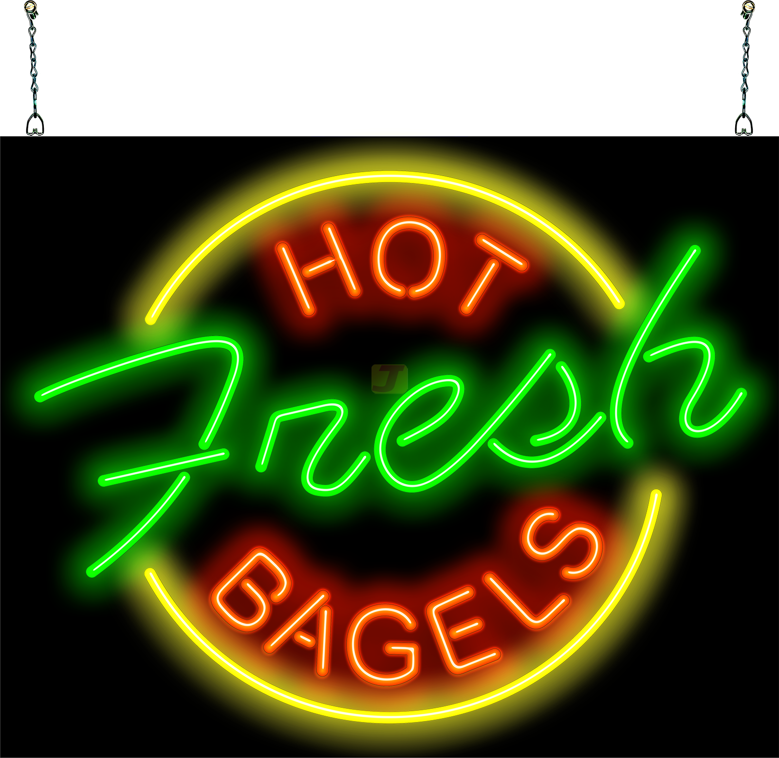 Hot Fresh Bagels Neon Sign