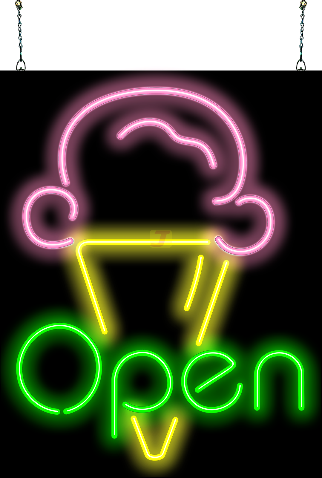 Ice Cream OPEN Neon Sign Large