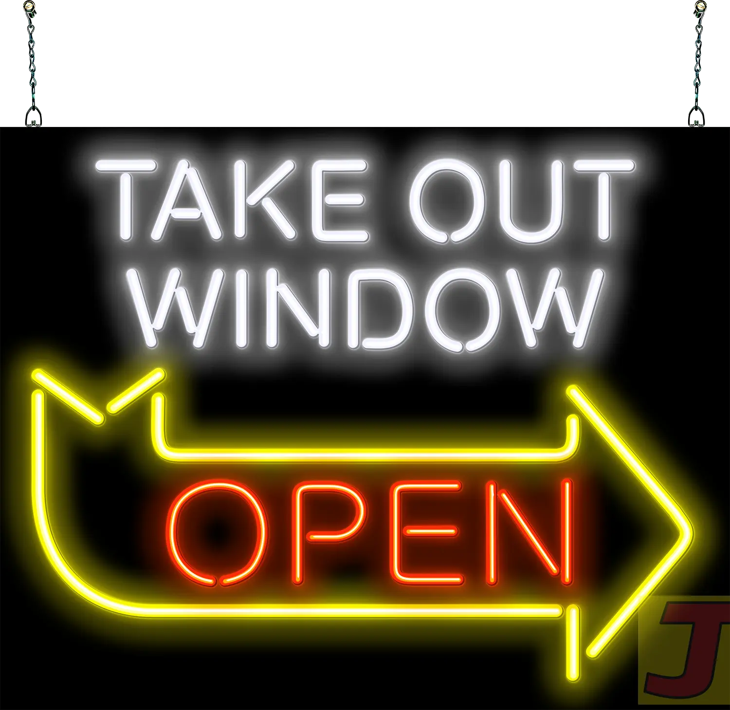 Take Out Window Open Neon Sign