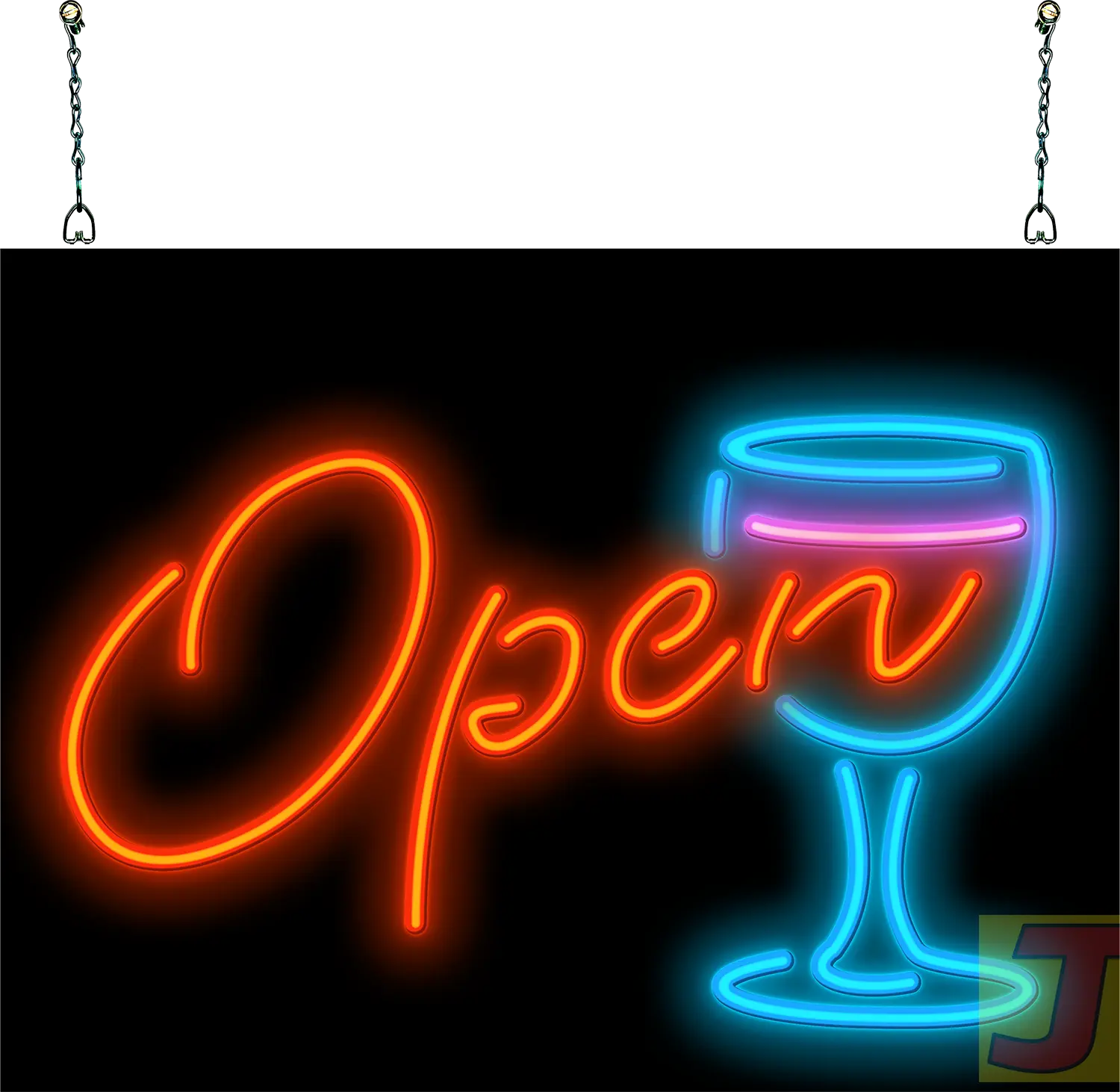 Wine Glass Open Neon Sign