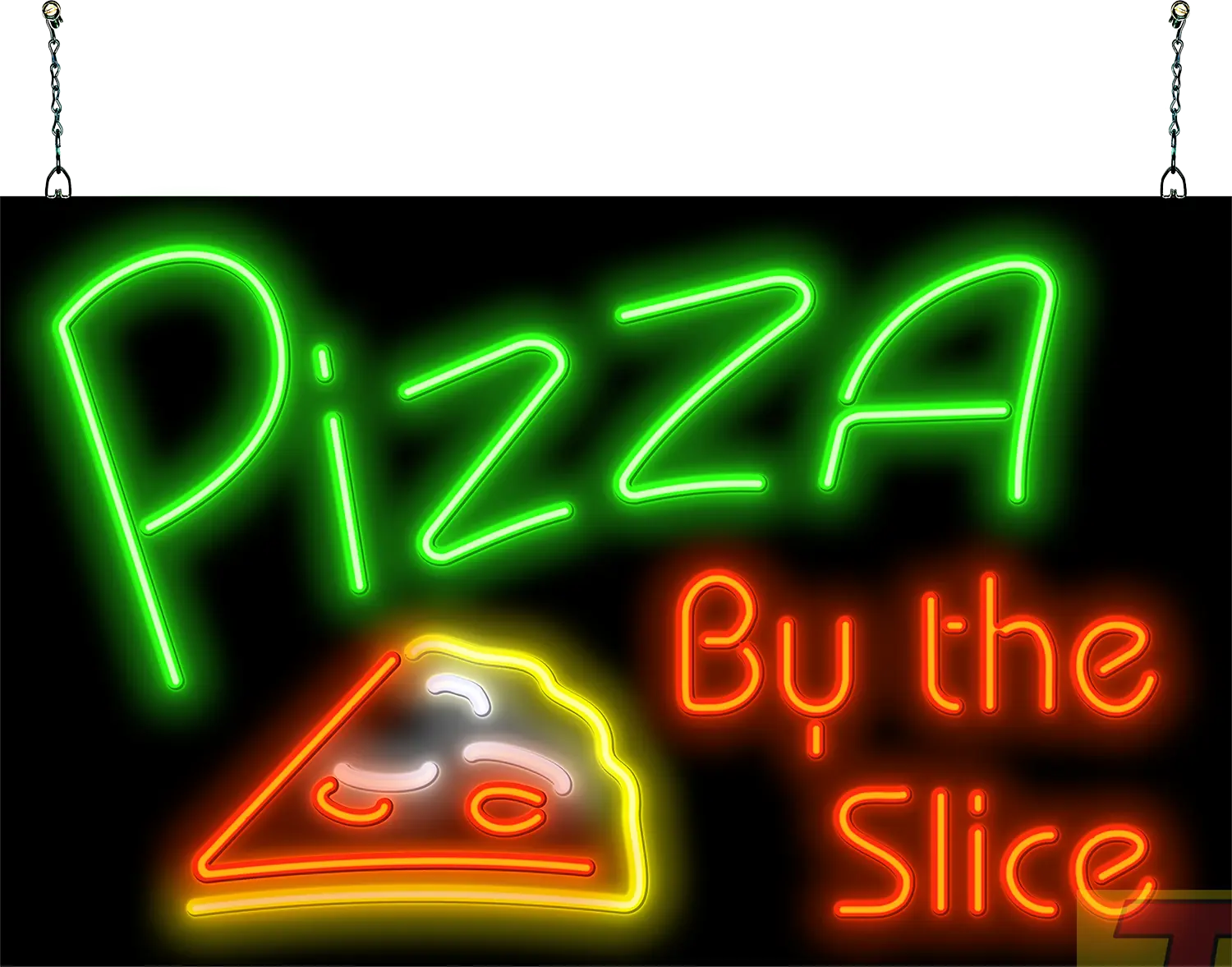 Large Pizza By The Slice Neon Sign