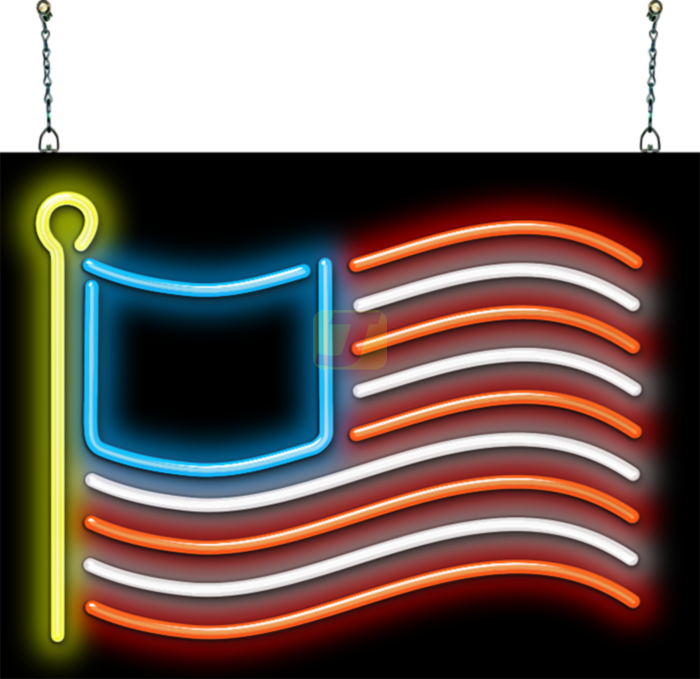 America Flag Neon Sign