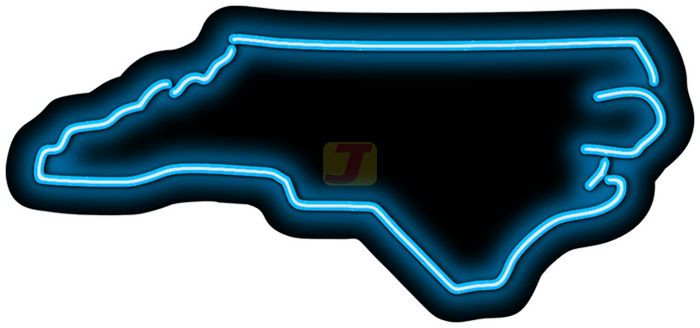 North Carolina Outline Neon Sign