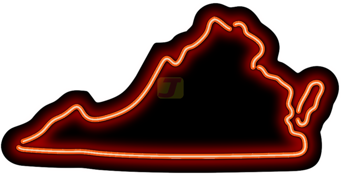 Virginia Outline Neon Sign