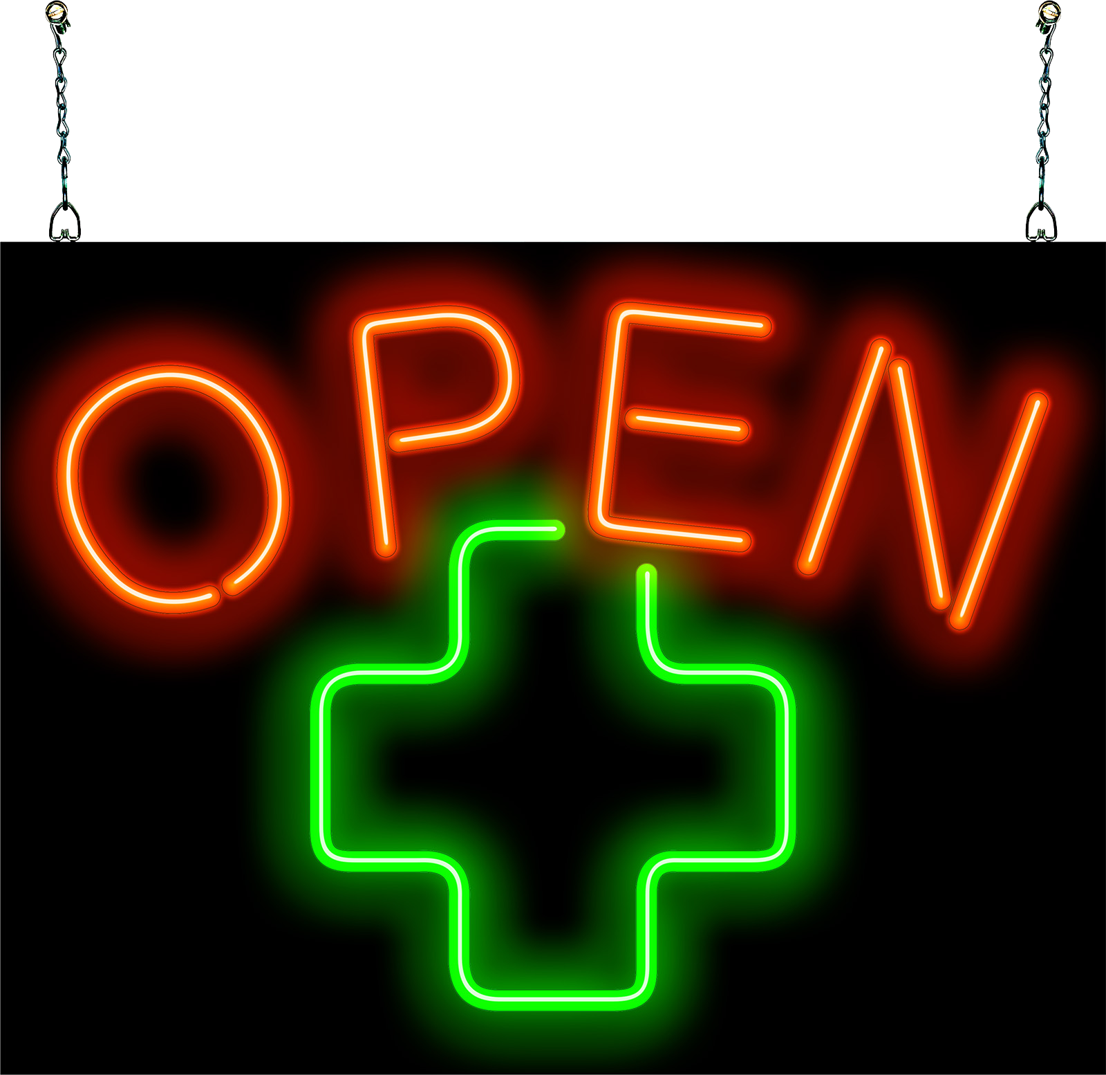 Medical Cross Open Neon Sign