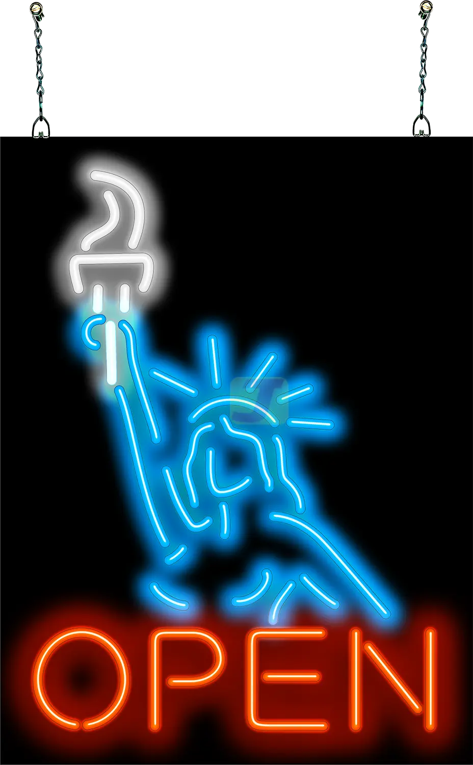 Lady Liberty Open Neon Sign