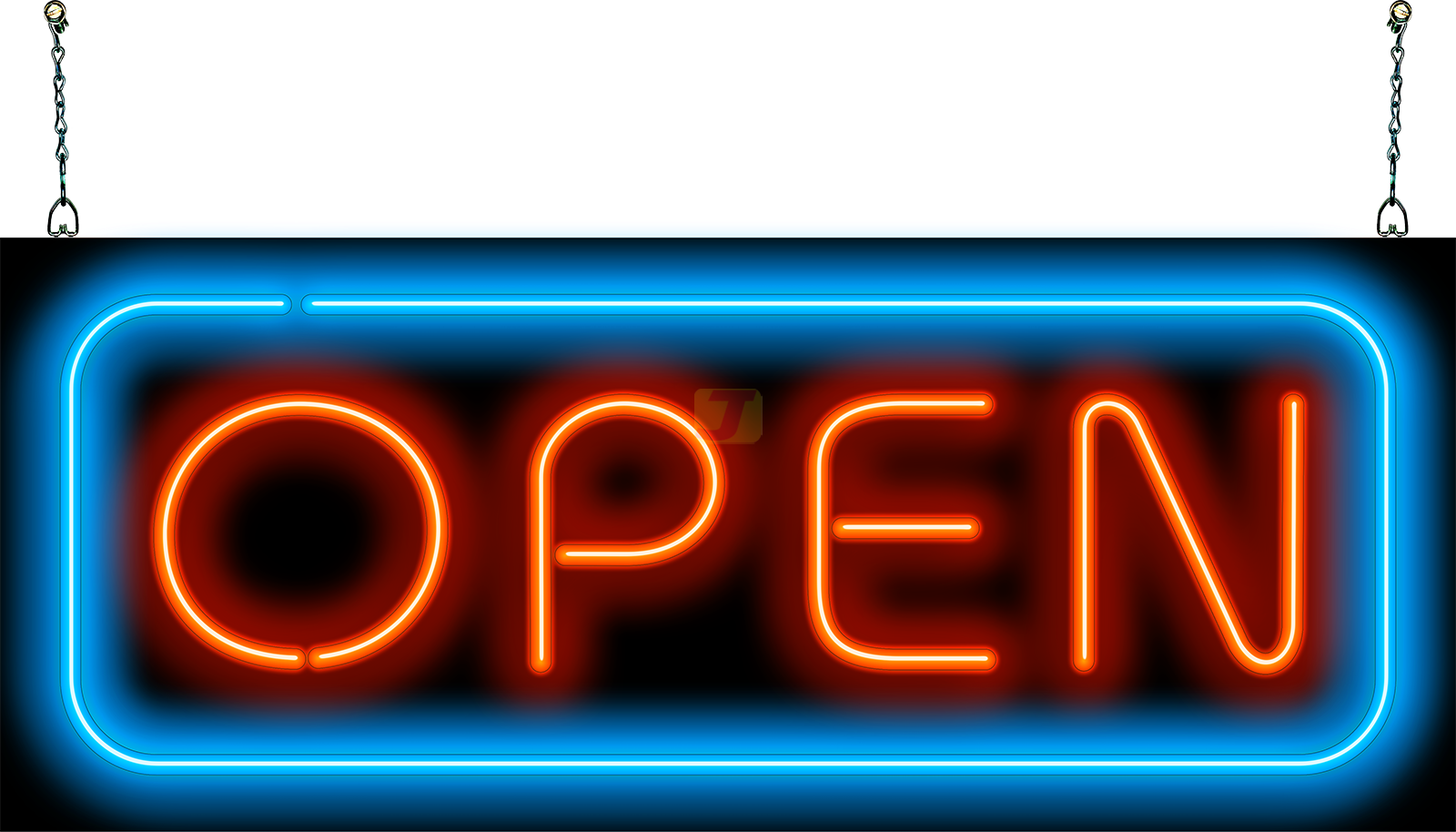 Deluxe Neon Open Sign - Red & Blue