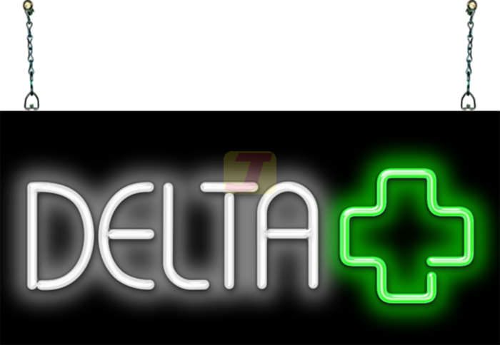 Delta with Cross Neon Sign