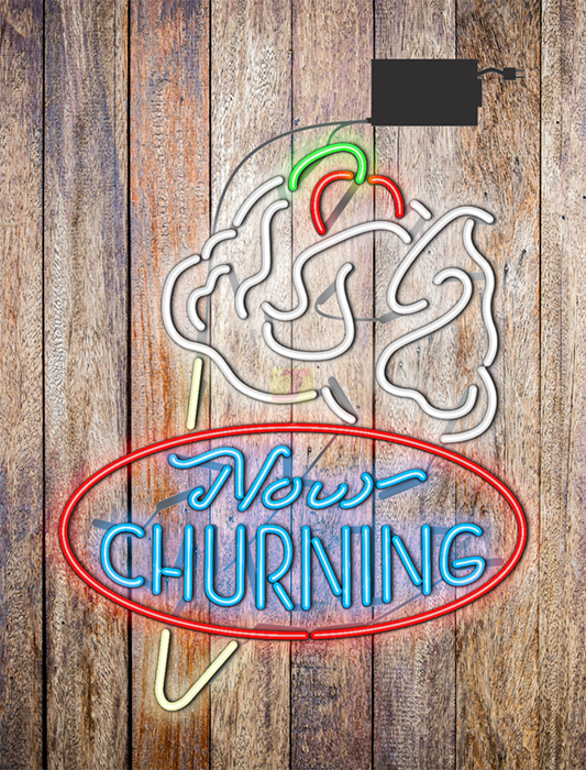 Now Churning Neon Wall Art