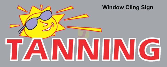 Sunshine TANNING Window Cling