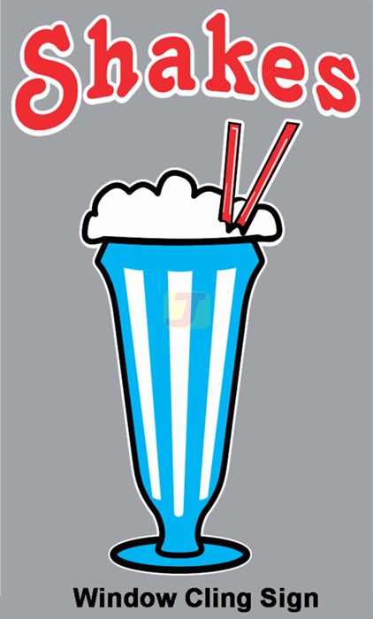 Shakes Window Cling Sign