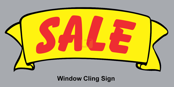 Sale Banner Window Cling