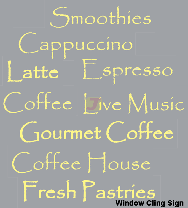 Coffee Message Static Clings
