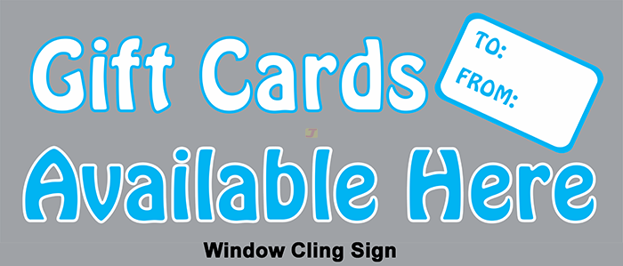Gift Cards Window Cling