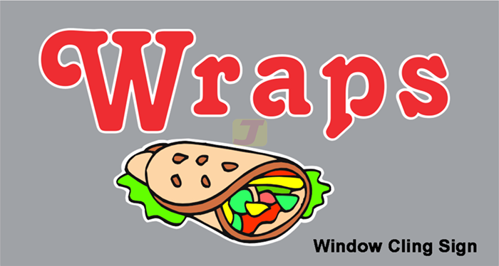 Wraps Window Cling Sign