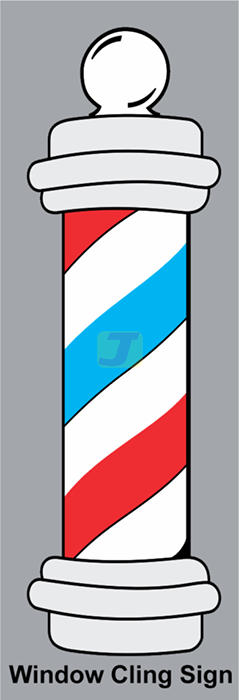 Barber Pole Window Cling