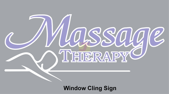 Massage Therapy Window Cling Sign