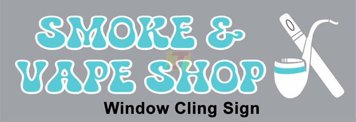 Smoke & Vape Shop Window Cling