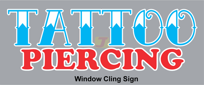Tattoo Piercing Window Cling