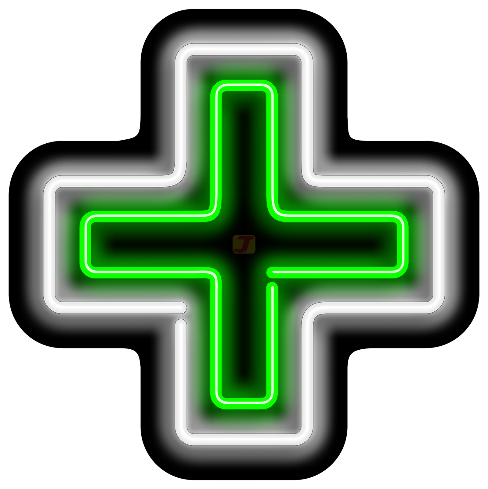 Double Medical Cross Neon Sign