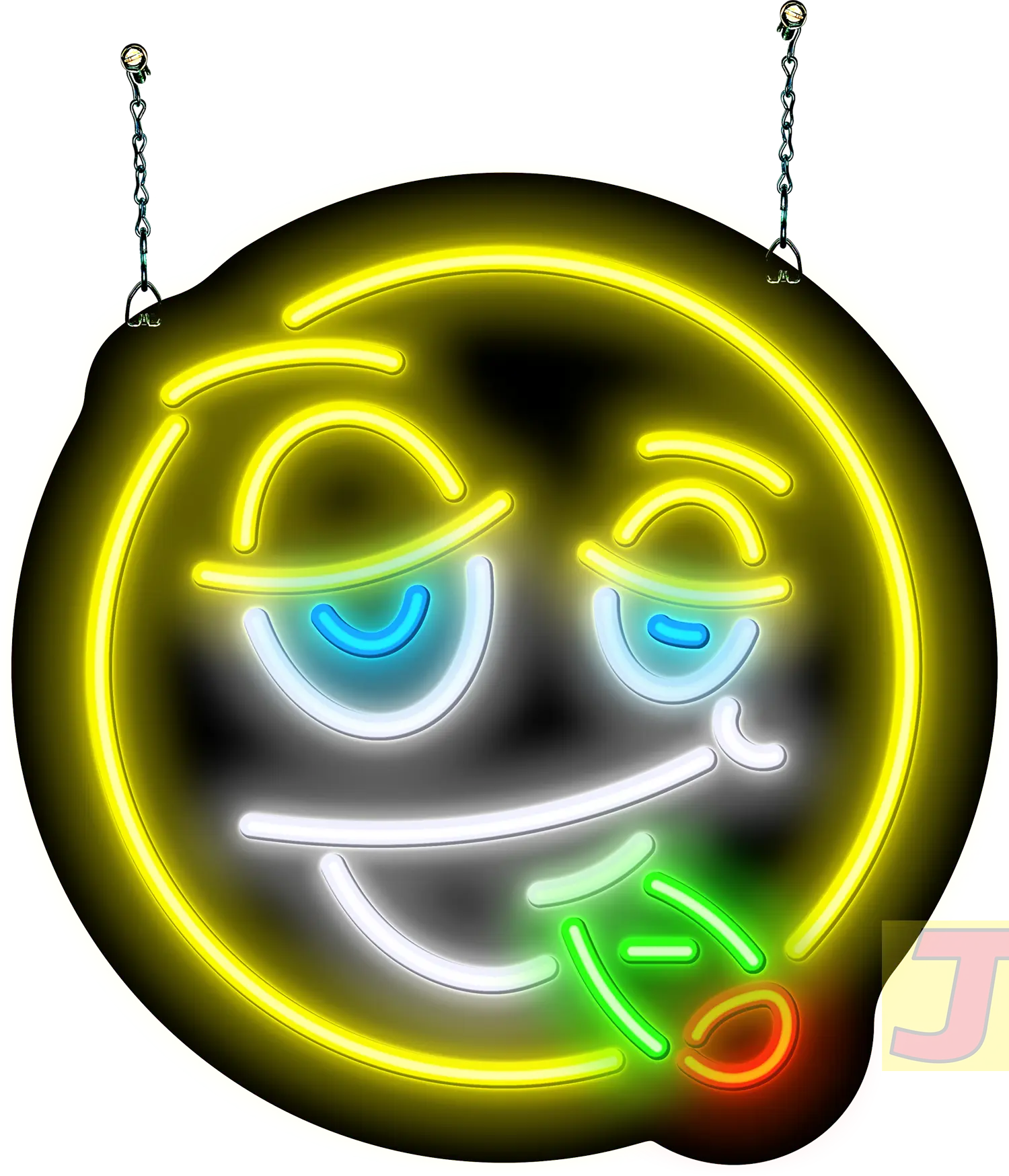 Toking Happy Face Neon Sign