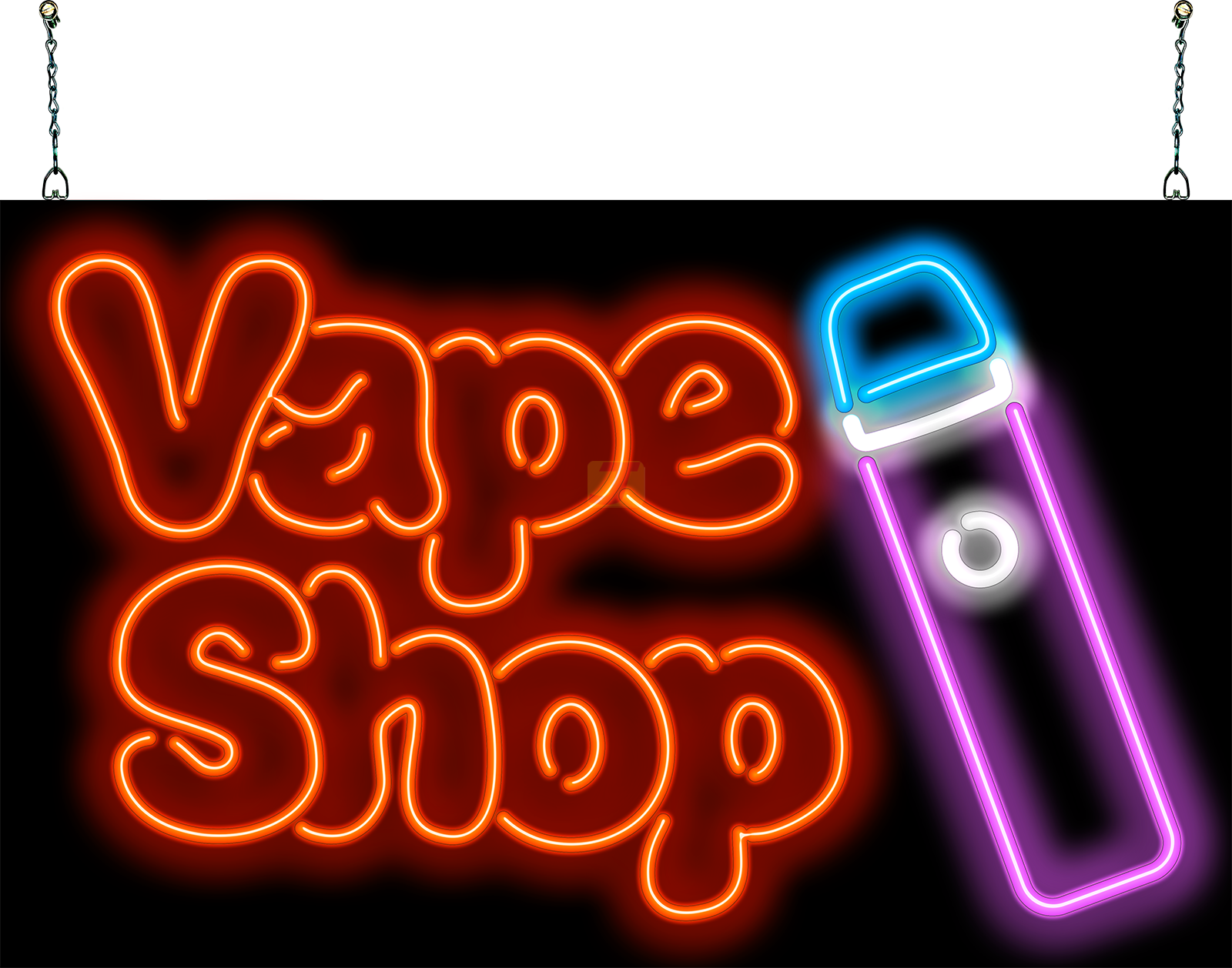 Vape Shop Neon Sign with Graphic