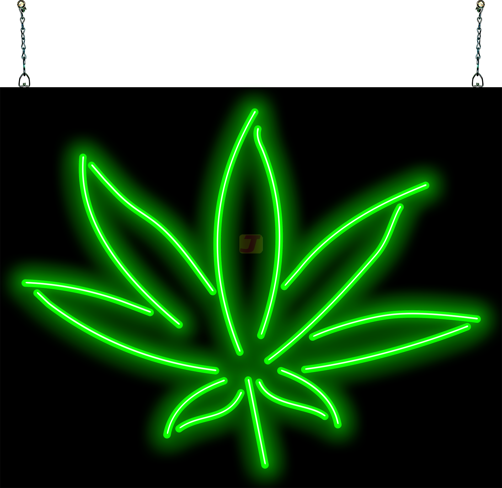Large Hemp Leaf Neon Sign