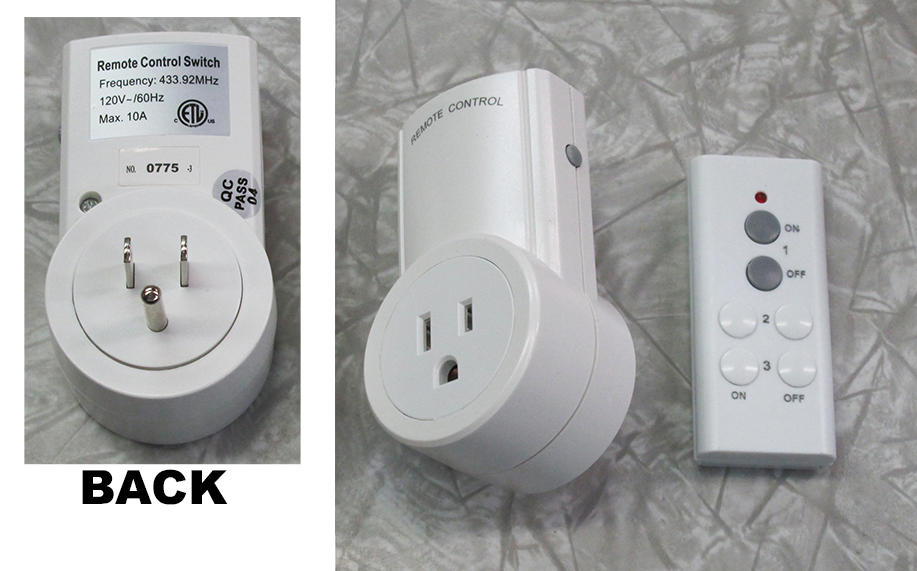 Remote Control Outlet Plug Wireless On Off Power Switch Remote