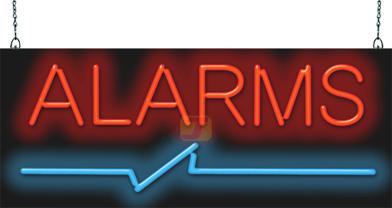 Alarms Neon Sign