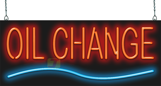 Oil Change Neon Sign