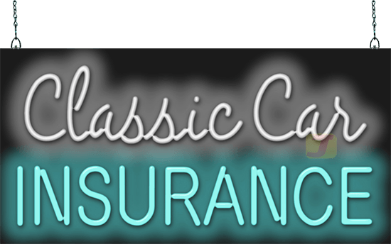 Classic Car Insurance Neon Sign