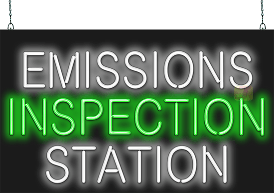 Emissions Inspection Station Neon Sign
