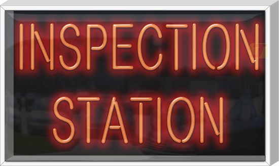 Outdoor XL Inspection Station Neon Sign