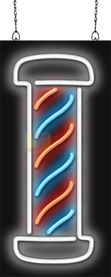 Barber Pole Small Neon Sign