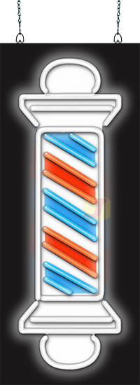 Barber Pole Neon Sign