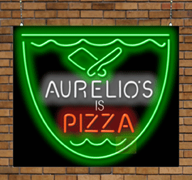 Aurelio's is Pizza Neon Sign